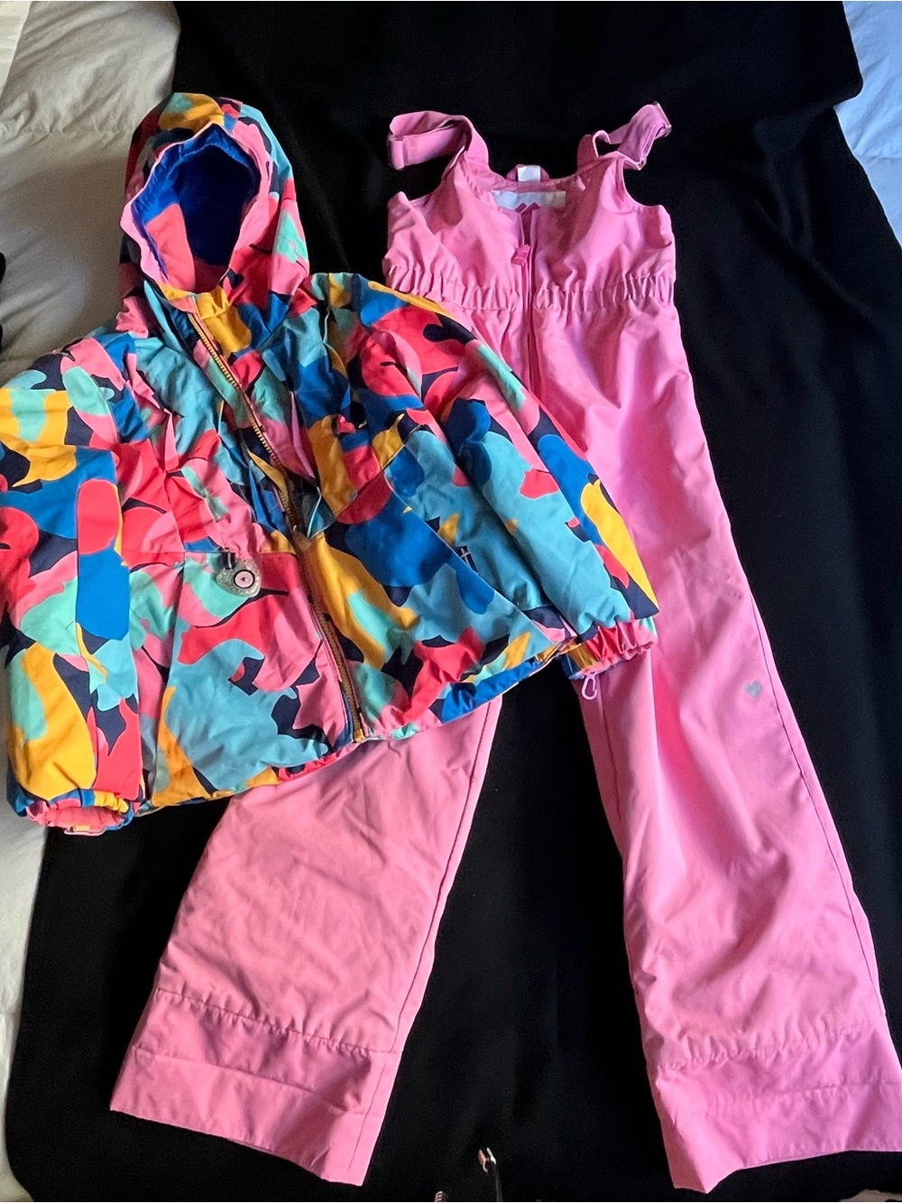 Obermeyer Pink Girls Snow Bibs and Jacket